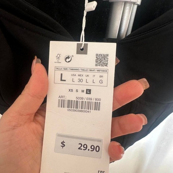 Zara Corset Top in Black size Large NWT - Picture 2 of 5